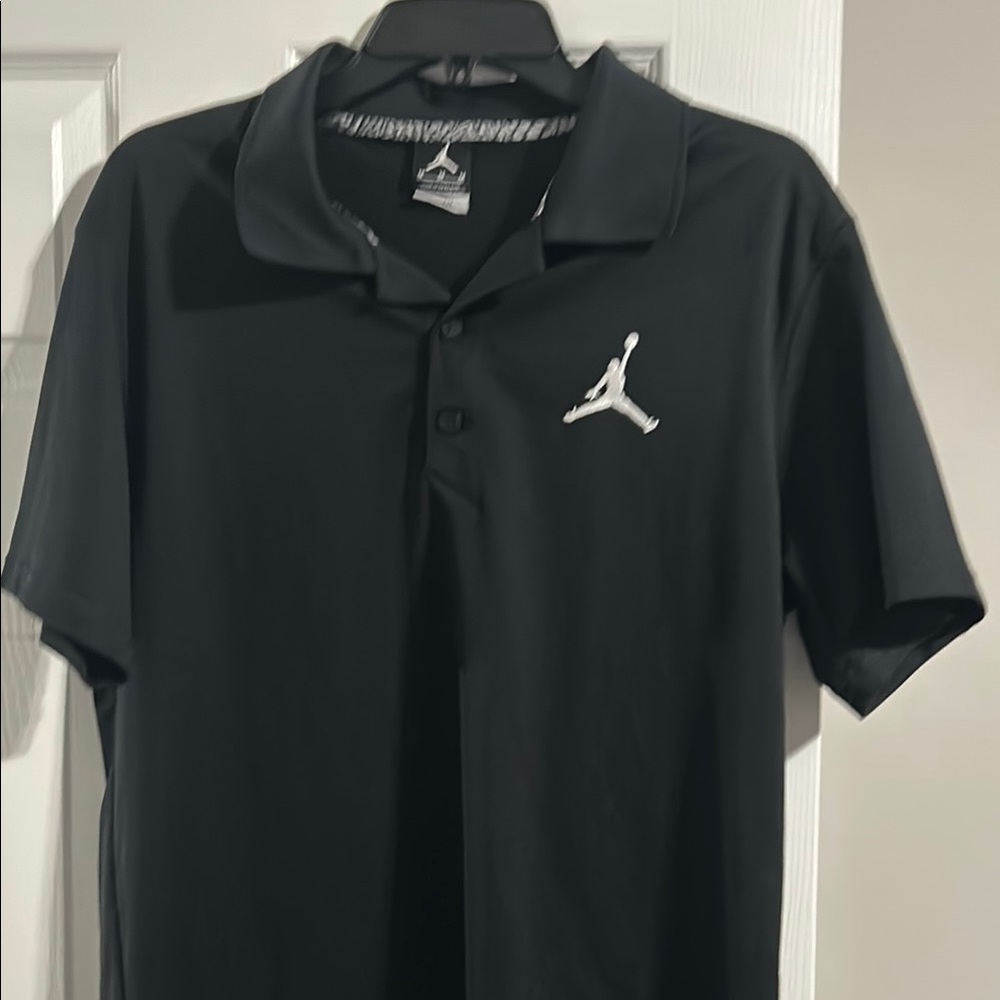 Jordan Black Polo Shirt with Jumpman Logo